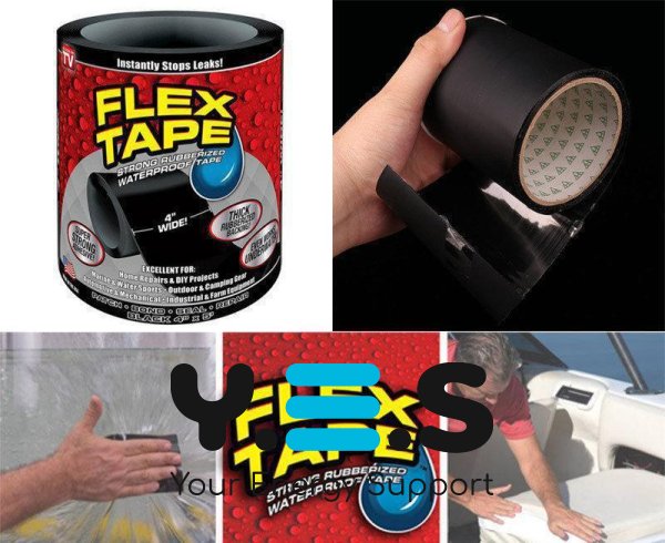 Надміцна водостійка ремонтна стрічка Flex Tape (флекс тейп) для герметизації та ремонту