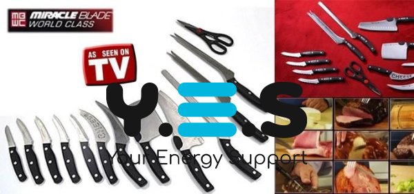Набір кухонних ножів Miracle Blade «Диво-ножі», 12 предметів