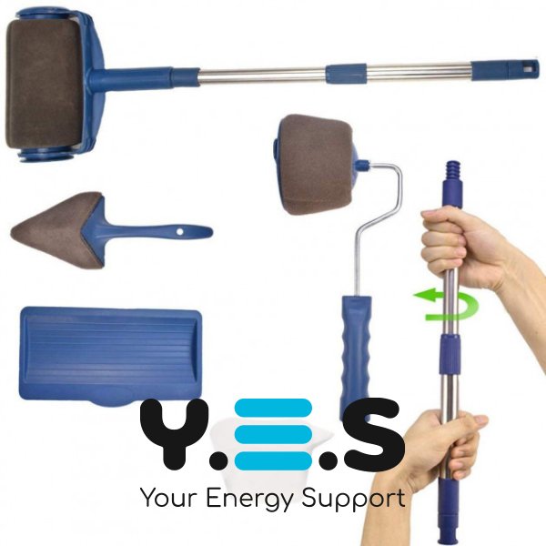 Набір універсальних малярних валиків PAINT ROLLER 2 шт: ванночка для фарби та шпатель