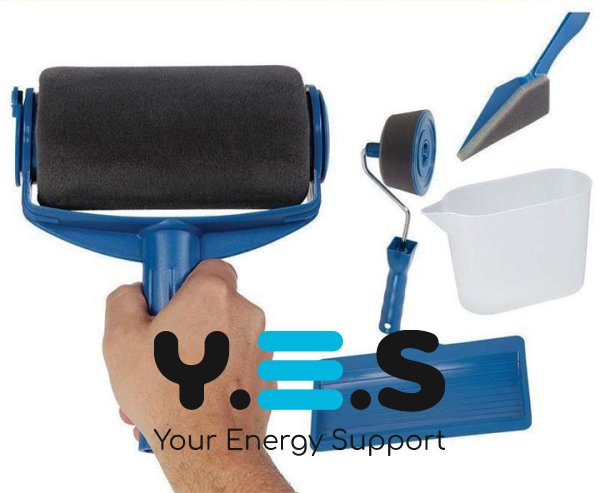 Набір універсальних малярних валиків PAINT ROLLER 2 шт: ванночка для фарби та шпатель