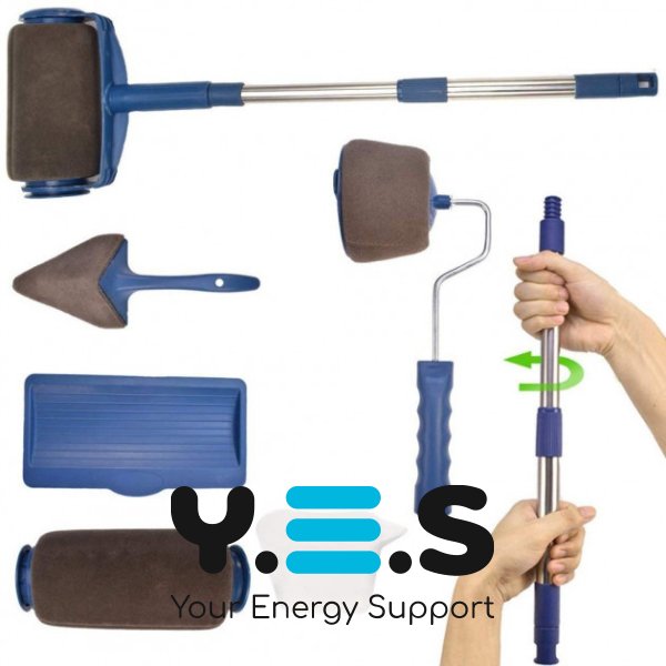 Набір універсальних малярних валиків PAINT ROLLER 2 шт: ванночка для фарби та шпатель