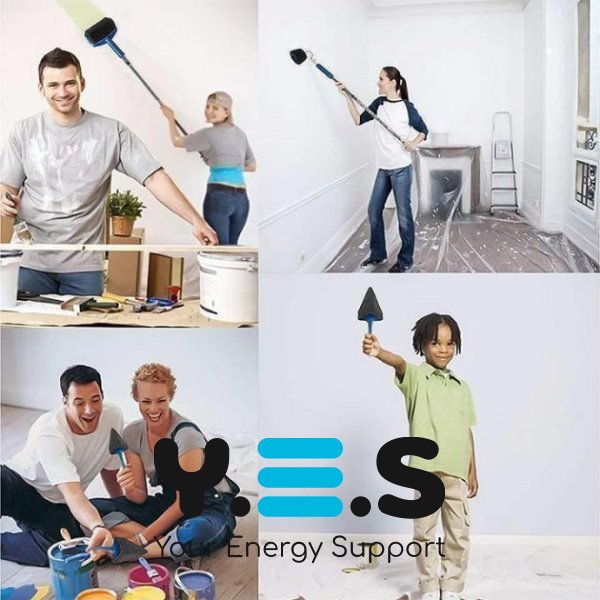 Набір універсальних малярних валиків PAINT ROLLER 2 шт: ванночка для фарби та шпатель