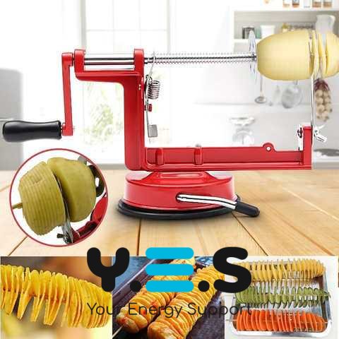 Машинка-спіралайзер для картоплі Spiral Potato Slicer — картоплерізка/овочерізка, спіральна мультирізка