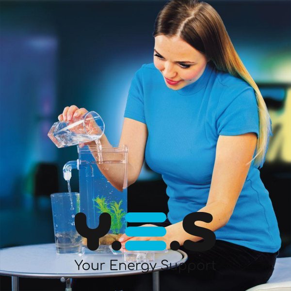 Акриловий міні-акваріум My Fun Fish для рибок, самоочисний, з краном для легкого очищення