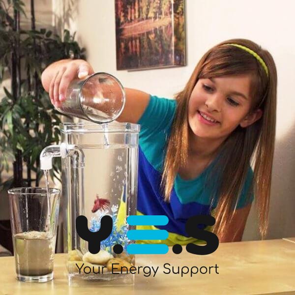 Акриловий міні-акваріум My Fun Fish для рибок, самоочисний, з краном для легкого очищення