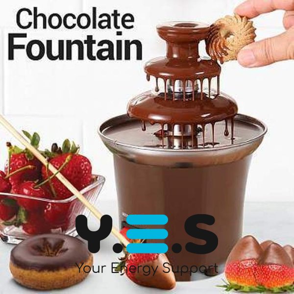 Домашній міні шоколадний фонтан для фондю Mini Chocolate Fondue Fountain