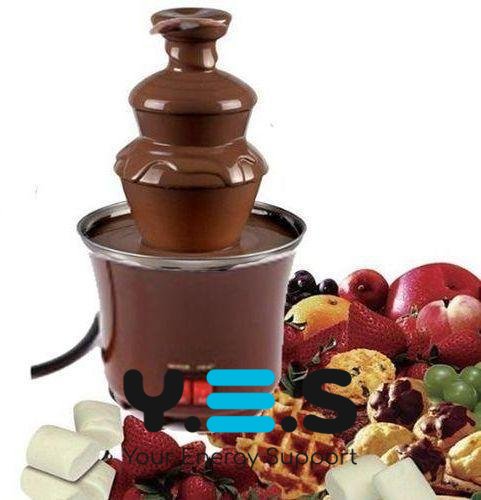 Домашній міні шоколадний фонтан для фондю Mini Chocolate Fondue Fountain