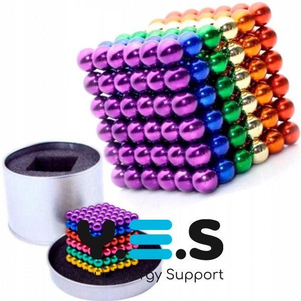 Магнітна головоломка NeoCube «Райдуга» — неокуб із кульок 3 мм, 216 шт.