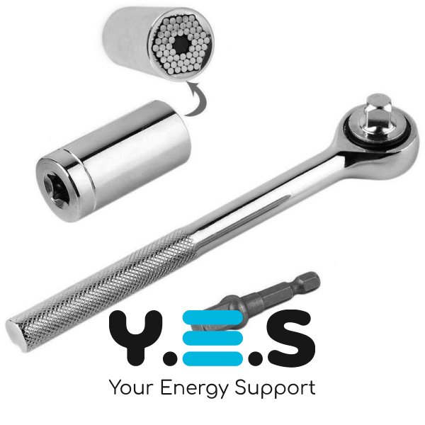 Універсальна насадка-головка Gator Grip для ручного гайкового ключа (самозатискна)