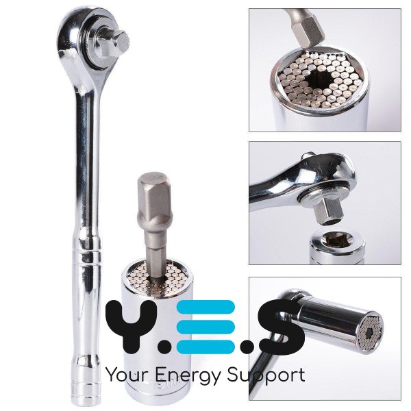 Універсальна насадка-головка Gator Grip для ручного гайкового ключа (самозатискна)