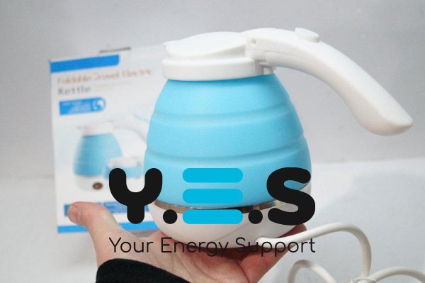 Портативний складний електрочайник Foldable Kettle із силікону (електричний чайник)