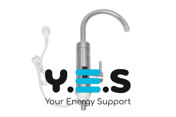 Проточний водонагрівач Delimano RX-016 з дисплеєм, хромований метал