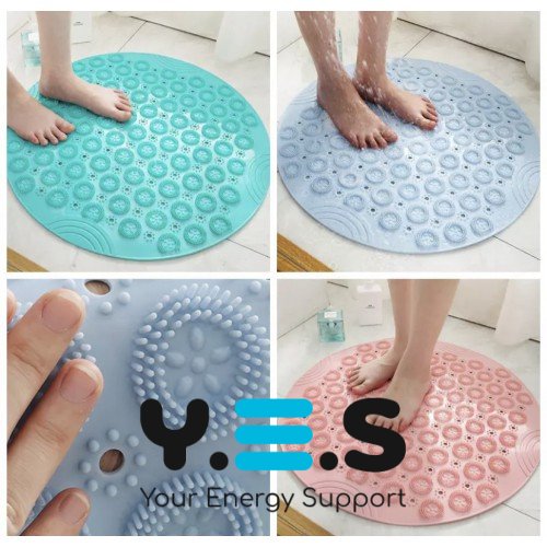 Антиковзний масажний килимок для ванної на присосках, акупунктурний ПВХ для ніг