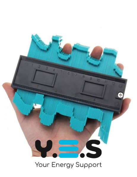 Контурний шаблон Wolfcraft Pro Tools: лінійка-вимірювач профілю для кутів і контурів