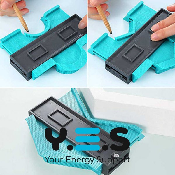 Контурний шаблон Wolfcraft Pro Tools: лінійка-вимірювач профілю для кутів і контурів