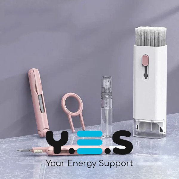 Набір для чищення електроніки 7в1: щітка для клавіатури, навушників, монітора, смартфона, ноутбука