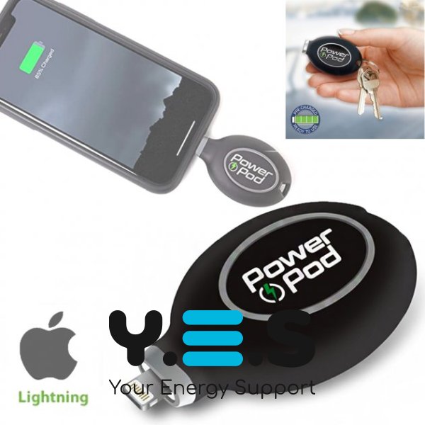 Power Pod Powerbank-брелок 800 мА·год для екстреної зарядки, Micro USB, для телефону