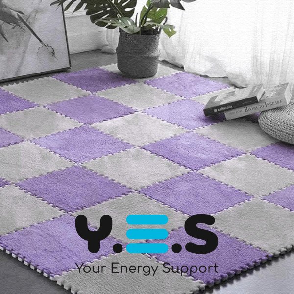 Плюшевий килимок‑пазл 30×30 см для дому — м’який ігровий килимок для дітей і дорослих