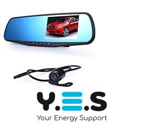 Відеореєстратор-дзеркало DVR 138W для авто з камерою заднього виду