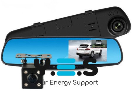 Відеореєстратор-дзеркало DVR L9000 Full HD для авто з двома камерами