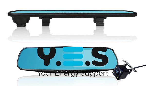 Відеореєстратор-дзеркало DVR L9000 Full HD для авто з двома камерами