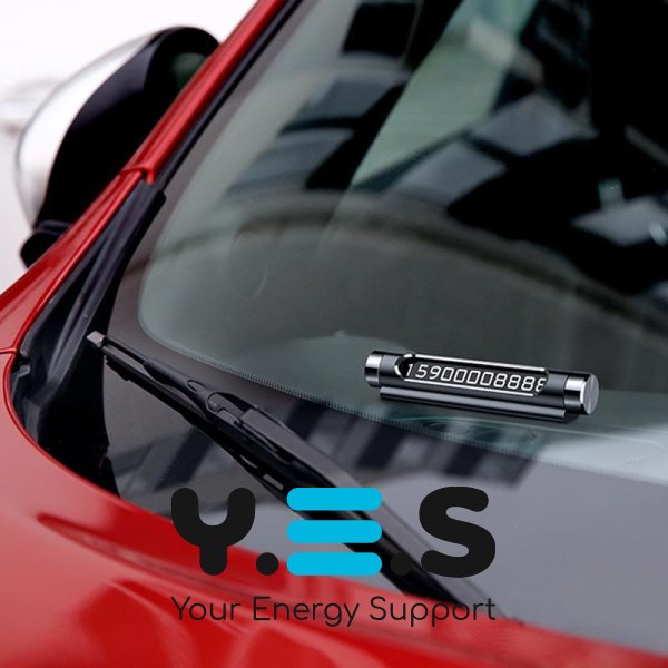 Автовізитка під лобове скло Temporary Parking: тимчасова паркувальна карта з номером телефону, самонабірна табличка