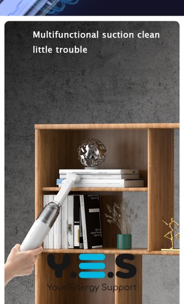 Портативний бездротовий мініпилосос для дому й авто, USB-зарядка