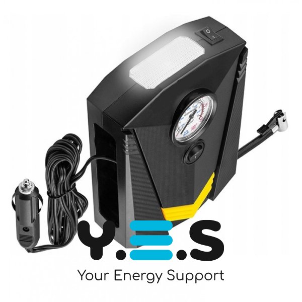 Портативний автомобільний компресор 12V — повітряний насос для накачування шин