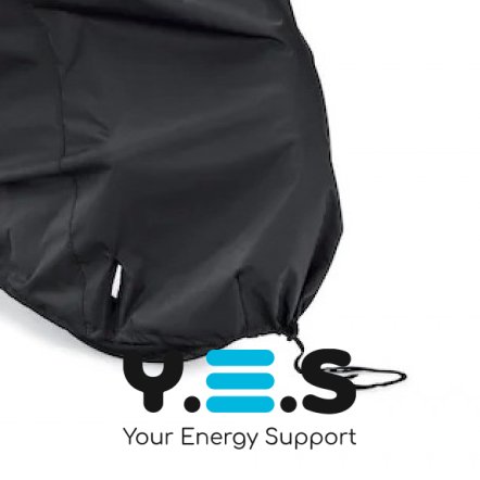 Вологозахисний тент-чохол для мотоцикла/мопеда з термопанелями та світловідбивачами