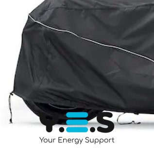 Вологозахисний тент-чохол для мотоцикла/мопеда з термопанелями та світловідбивачами