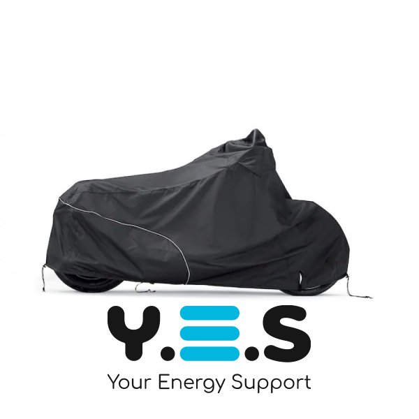 Вологозахисний тент-чохол для мотоцикла/мопеда з термопанелями та світловідбивачами