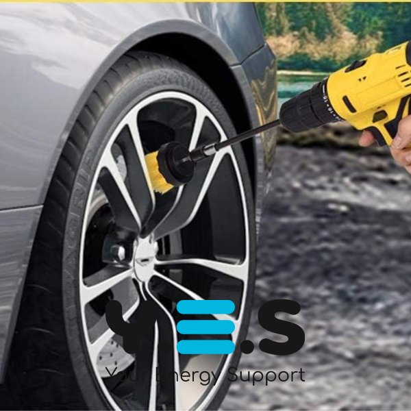 Набір 3 щіток-йоржиків для дриля: насадки для чищення плитки, прибирання дому та авто