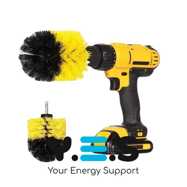 Набір 3 щіток-йоржиків для дриля: насадки для чищення плитки, прибирання дому та авто