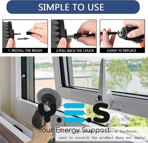 Насадки-щітки для дрилі та шуруповерта 8в1: плитка, ванна, килими, авто + подовжувач і серветка