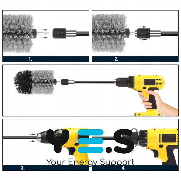 Насадки-щітки для дрилі та шуруповерта 8в1: плитка, ванна, килими, авто + подовжувач і серветка