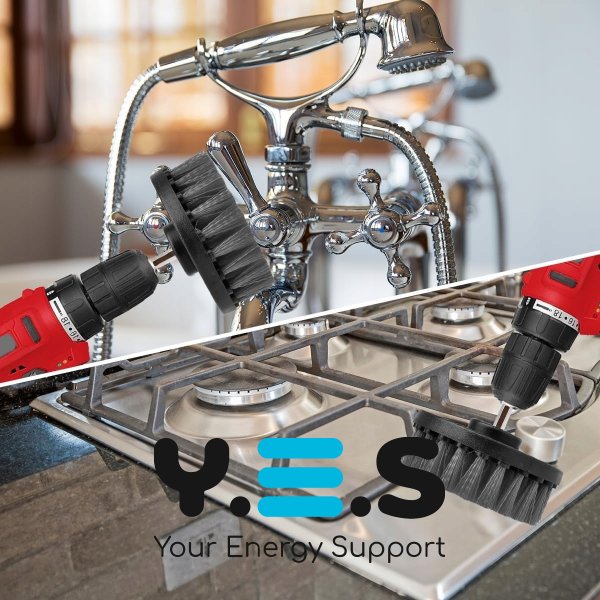 Насадки-щітки для дрилі та шуруповерта 8в1: плитка, ванна, килими, авто + подовжувач і серветка