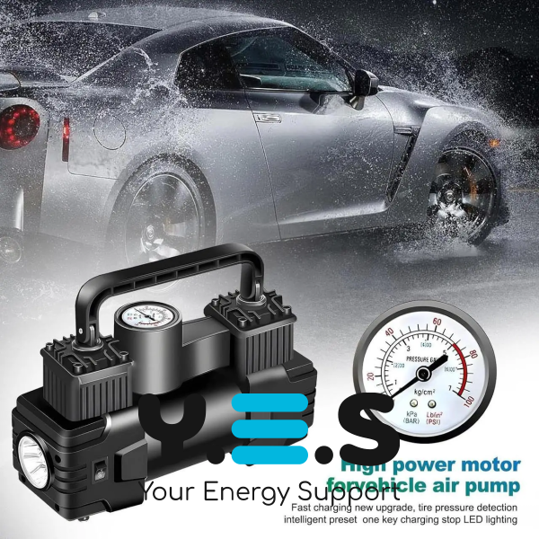 Автомобільний компресор XL-1025, насос 12В для шин, човнів і матраців