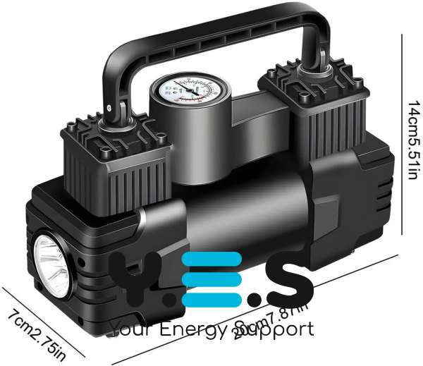 Автомобільний компресор XL-1025, насос 12В для шин, човнів і матраців