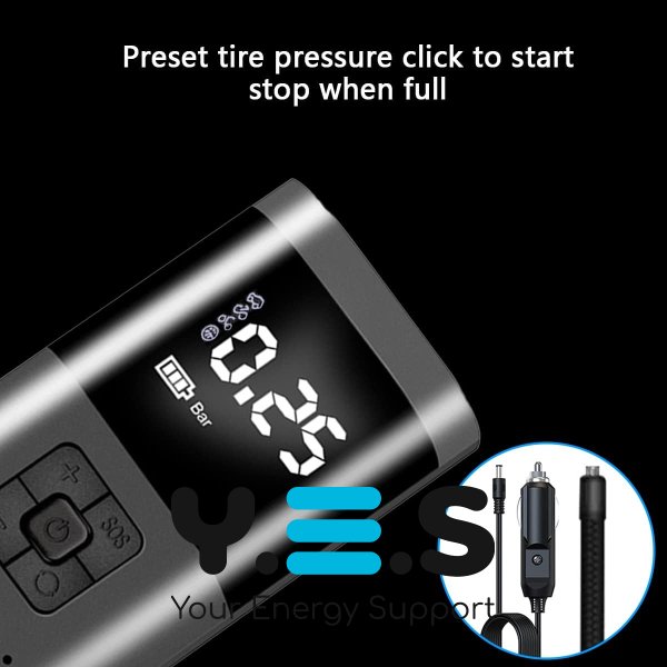 Портативний бездротовий компресор-насос Wireless Pump ST5509D 12В, багатофункціональний