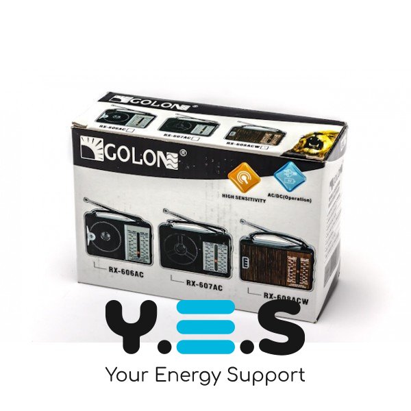 Портативний радіоприймач GOLON RX-606 з FM/AM, USB, microSD та LED-ліхтариком