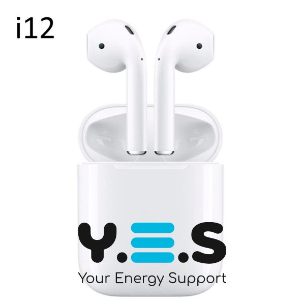 Бездротові навушники-вкладиші AirPods i12 BT з сенсорним керуванням, Bluetooth, зарядний кейс