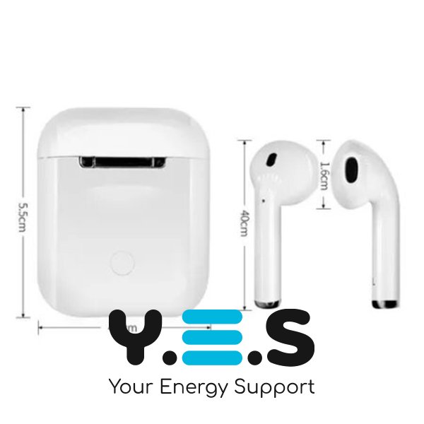 Бездротові навушники-вкладиші AirPods i12 BT з сенсорним керуванням, Bluetooth, зарядний кейс