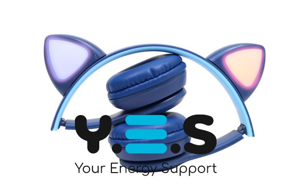 Дитячі Bluetooth навушники Cat Y47 бездротові з мікрофоном і котячими вушками з підсвіткою