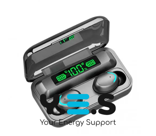 Бездротові TWS навушники BTH-F9-5 з сенсорним керуванням і кейсом-зарядкою з цифровим дисплеєм (Bluetooth)