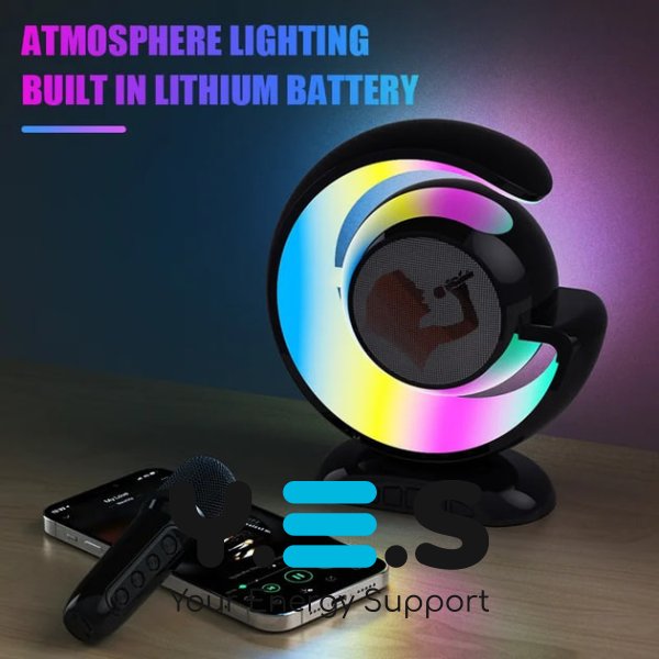 Лампа-нічник YS-110 RGB з караоке та 2 мікрофонами, багатофункціональна лампа-колонка