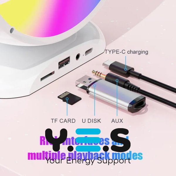 Лампа-нічник YS-110 RGB з караоке та 2 мікрофонами, багатофункціональна лампа-колонка