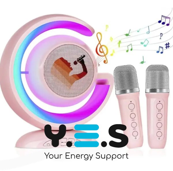 Лампа-нічник YS-110 RGB з караоке та 2 мікрофонами, багатофункціональна лампа-колонка