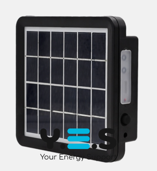 Портативна сонячна система EP-05 6V3W: літієва батарея, 2 LED-лампи, зарядка телефону