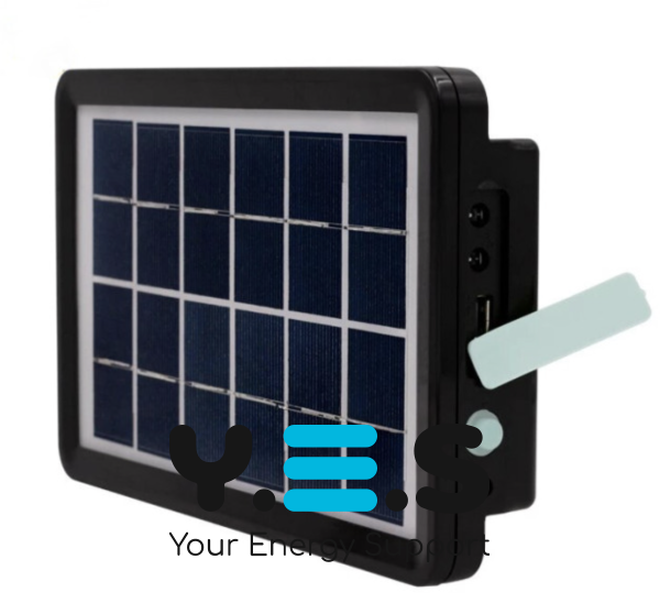 Портативна сонячна система EP-05 6V3W: літієва батарея, 2 LED-лампи, зарядка телефону