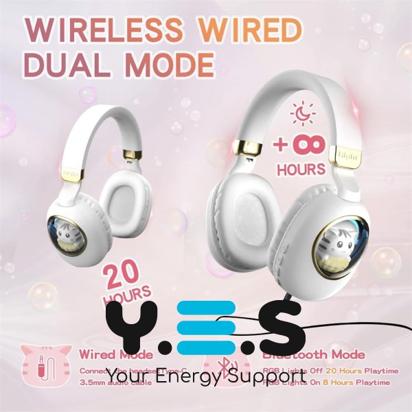 Бездротові акумуляторні LED-навушники ST862 A.B.C.D